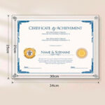 Uv Baskılı A4 Pleksi Duvar Sertifika Çerçevesi – Şeffaf, Vidalı, Diploma & Duyuru Panosu